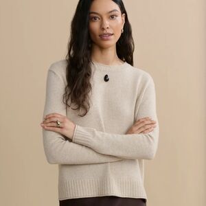 Jenni Kayne Classic Tan Crew Neck Sweater